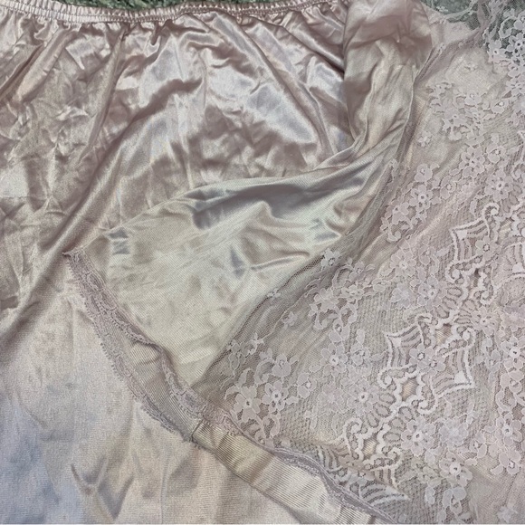VTG 70s Vanity Fair Satin Lace Nylon Camisole Half Slip Matching Set Ballerina - Picture 3 of 14